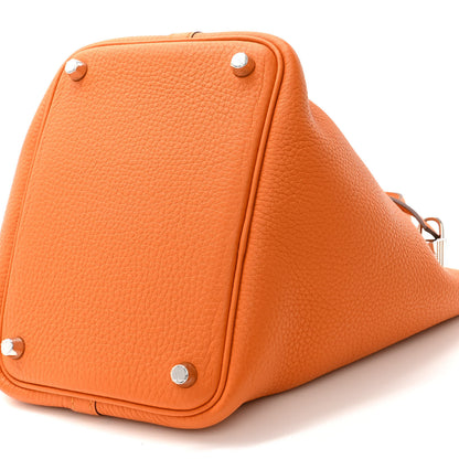 Hermes Taurillon Clemence Picotin Lock 18 PM Orange 10 of 10