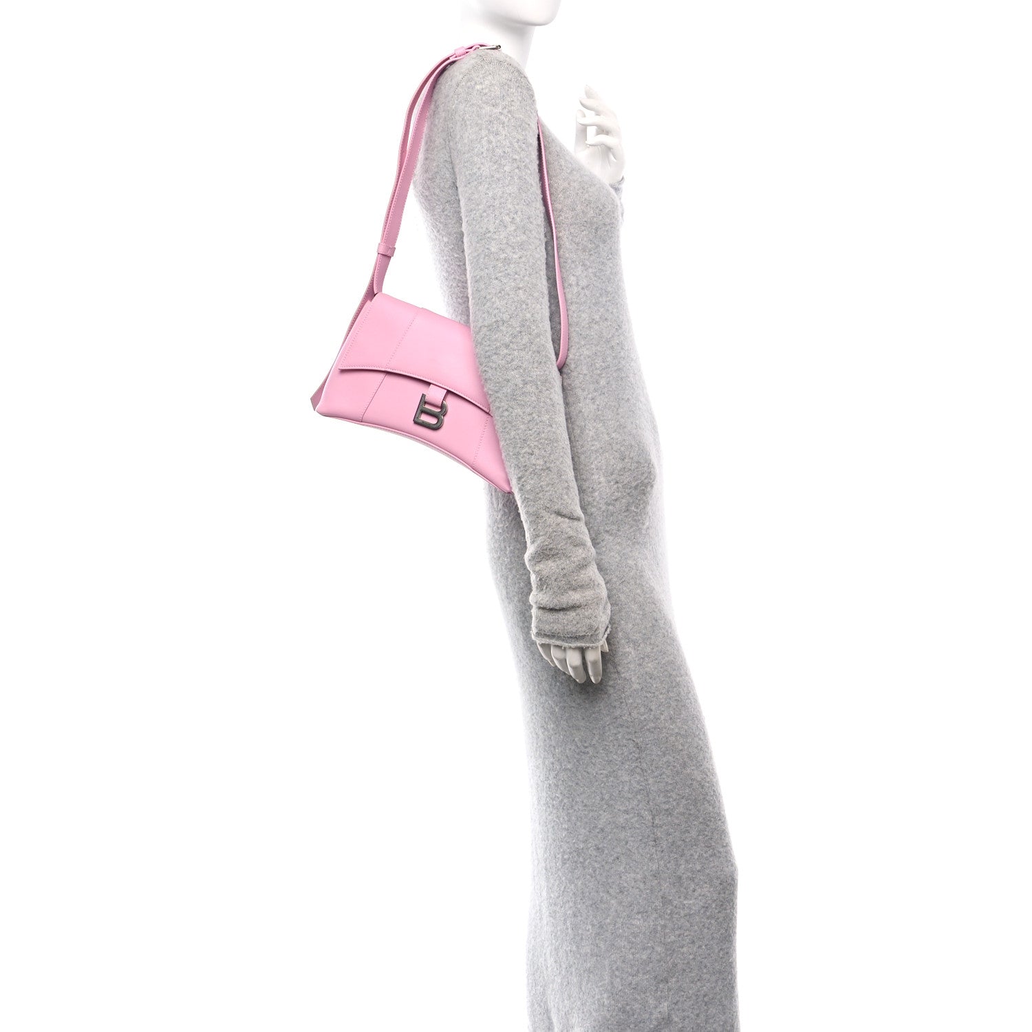 Balenciaga Semi Shiny Smooth Calfskin XS Downtown Shoulder Bag Candy Pink 2 of 11