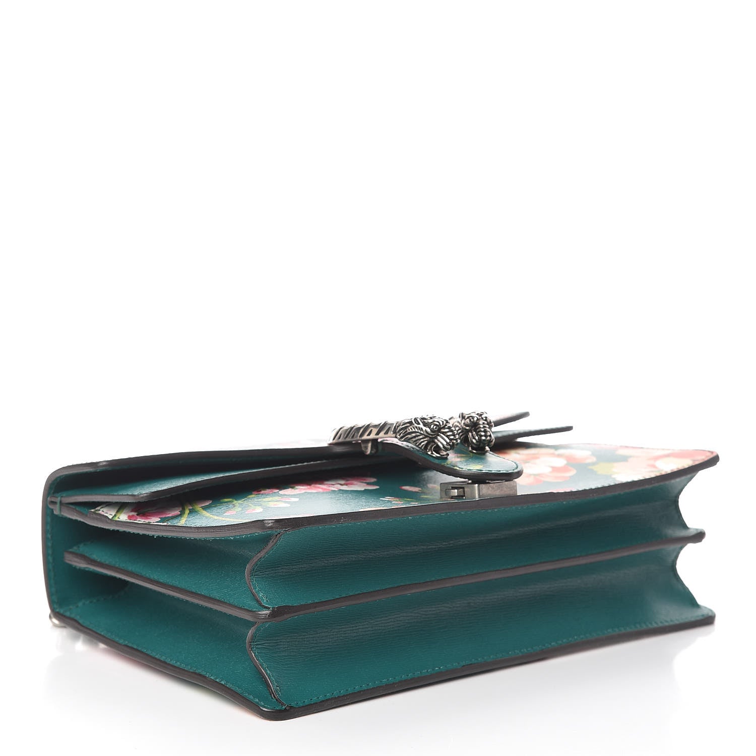 Gucci Calfskin Blooms Print Small Dionysus Shoulder Bag Bright Emerald Multicolor 4 of 13