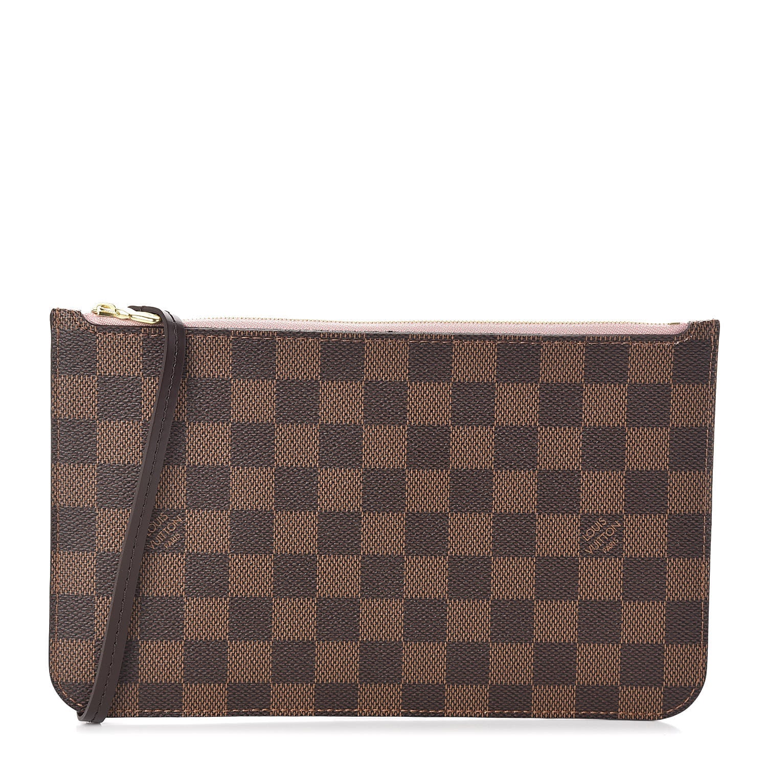 Louis Vuitton Damier Ebene Neverfull MM GM Pochette Rose Ballerine 1 of 7