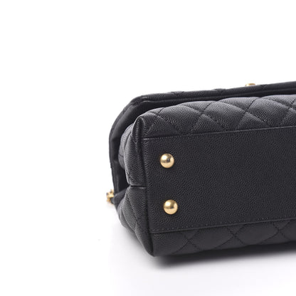 Chanel Caviar Lizard Embossed Quilted Mini Coco Handle Flap Black 13 of 20