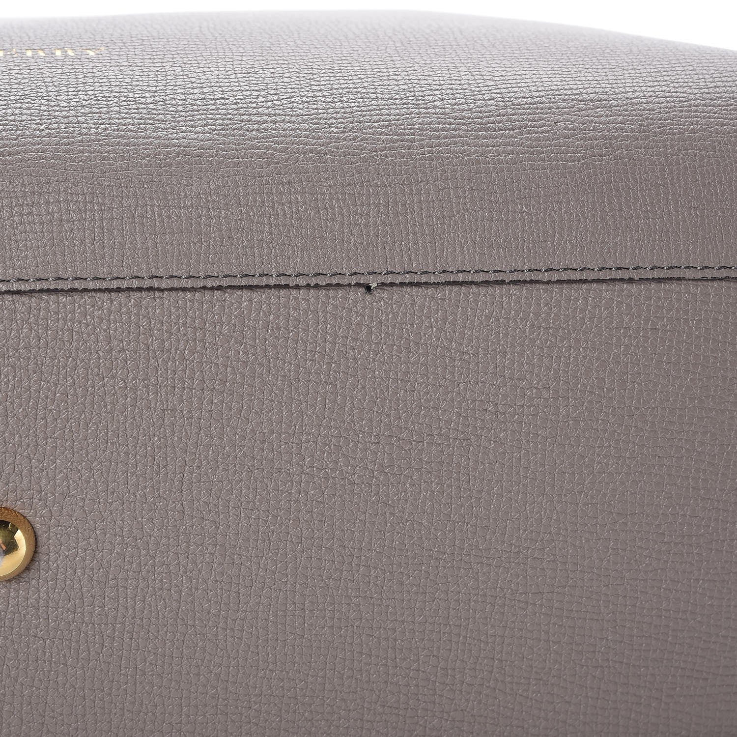 Burberry Grainy Calfskin House Check Large Banner Tote Grey 9 of 16
