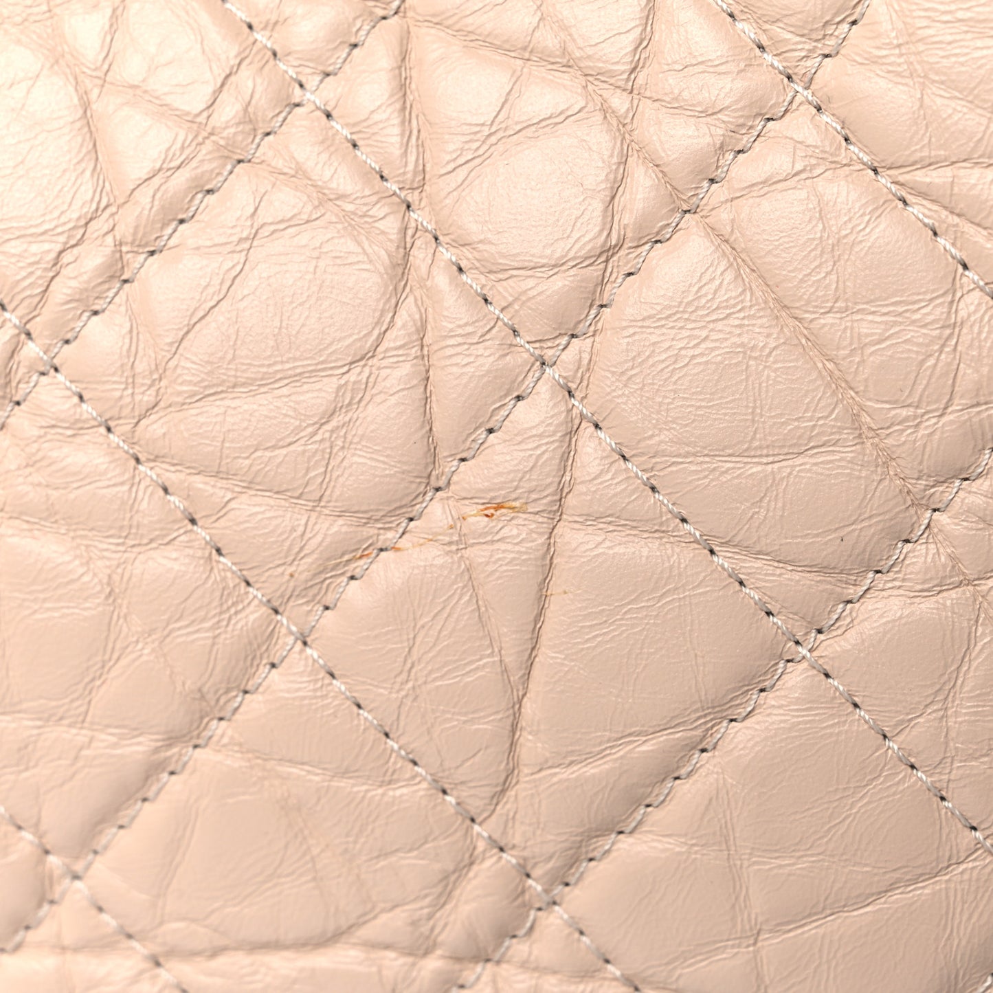 Aged Calfskin Quilted Gabrielle Backpack Beige Black