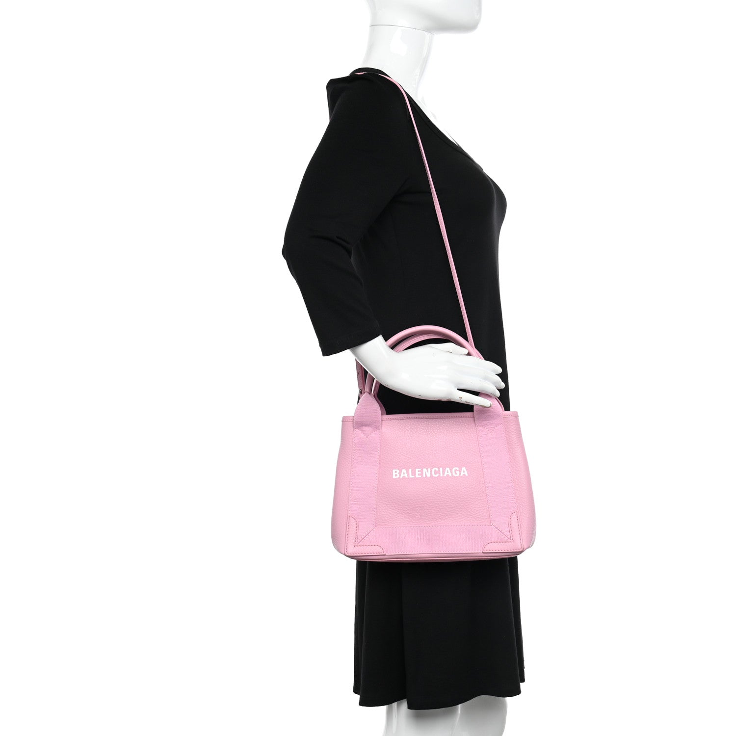 Balenciaga Calfskin Navy Cabas XS Candy Pink White 2 of 10