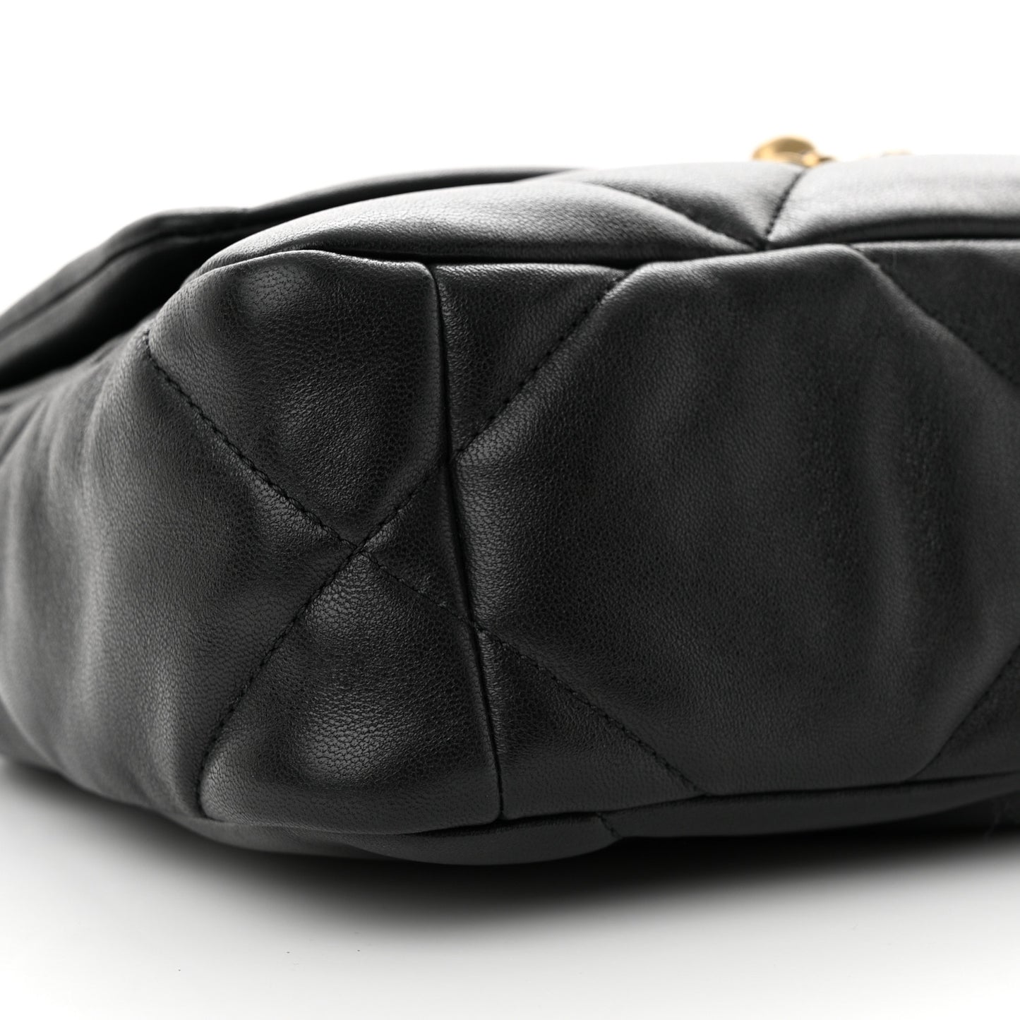 Lambskin Quilted Medium Chanel 19 Flap Black