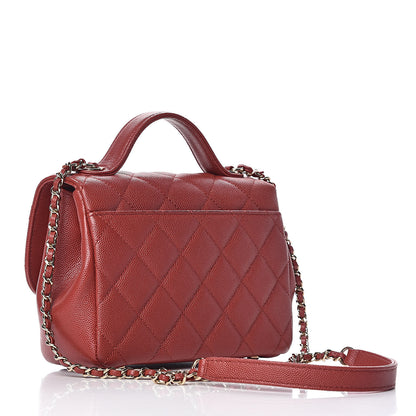 Chanel Caviar Quilted Mini Business Affinity Flap Dark Red 3 of 10
