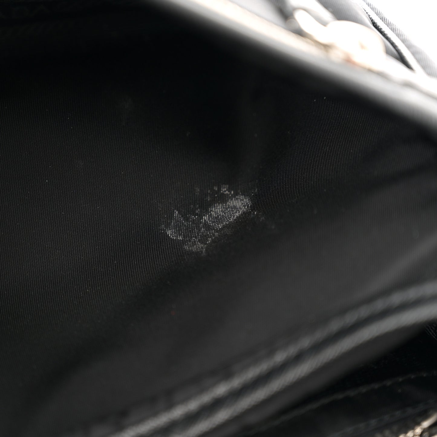 Re-Nylon Saffiano Pocket Double Snap Buckle Shoulder Bag Black