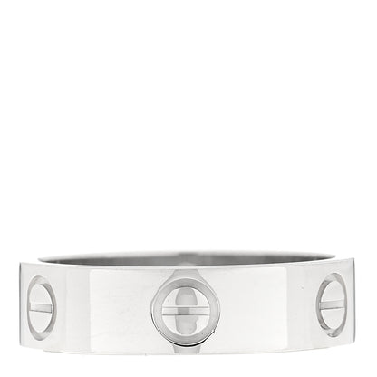 Cartier 18K White Gold 5.5mm LOVE Ring 58 8.25 1 of 5