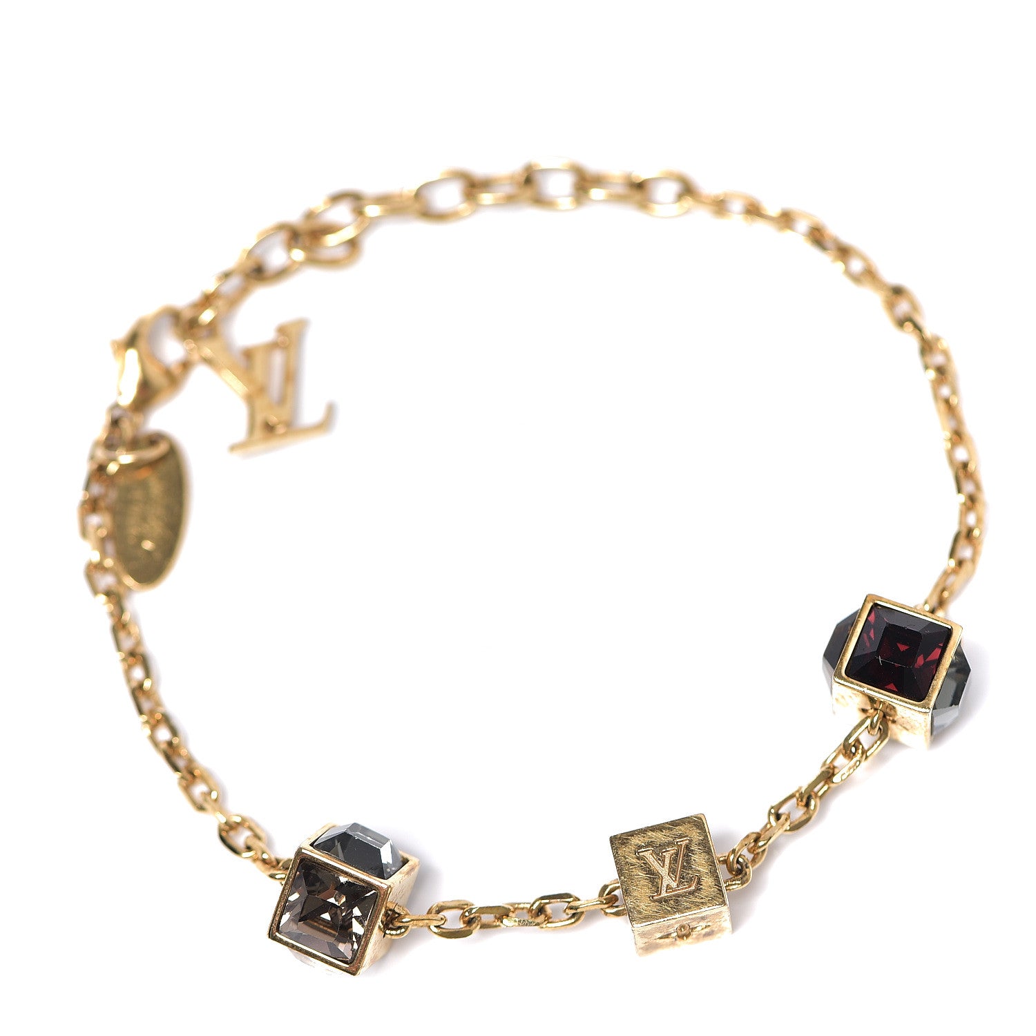 Louis Vuitton Swarovski Gamble Bracelet Gold 1 of 3
