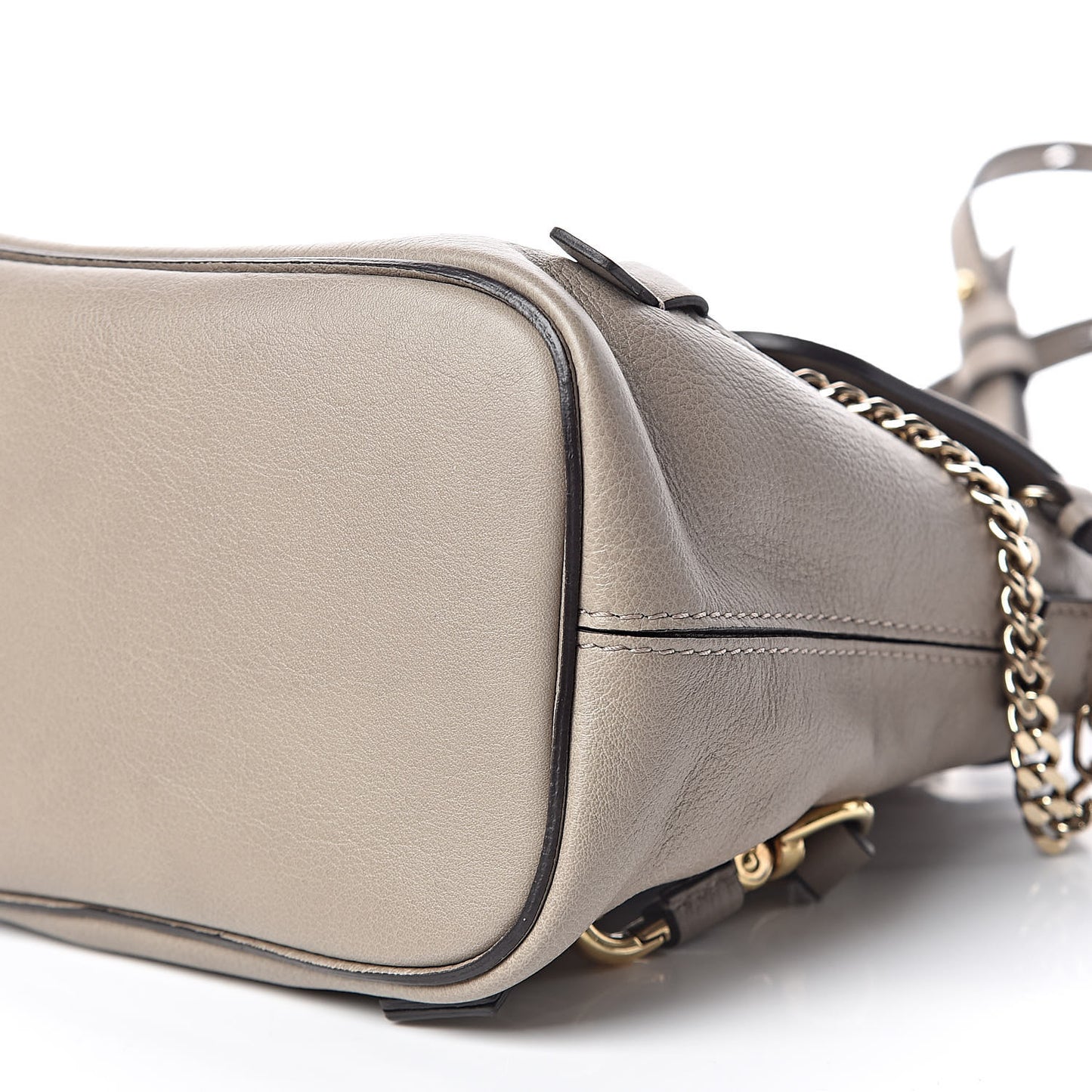 Suede Calfskin Mini Faye Backpack Motty Grey