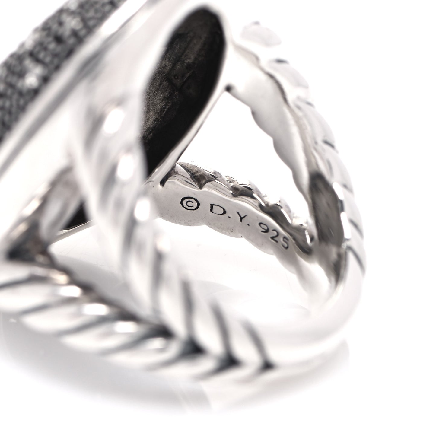 Sterling Silver Diamond Midnight Melange Ring 52 6