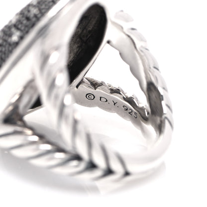 David Yurman Sterling Silver Diamond Midnight Melange Ring 52 6 5 of 5