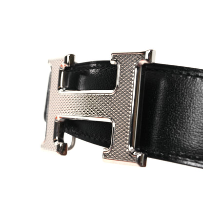 Hermes Box Togo 32mm Guilloche H Belt 110 Black Etain 6 of 7