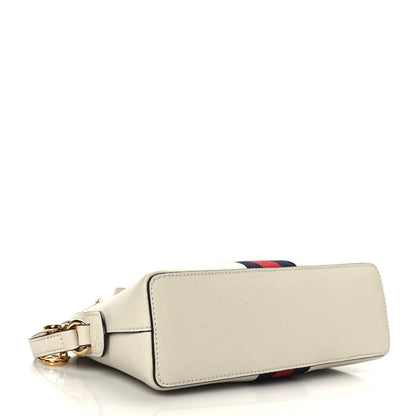 Gucci Textured Dollar Calfskin Web Small Ophidia Dome Shoulder Bag Mystic White 4 of 9