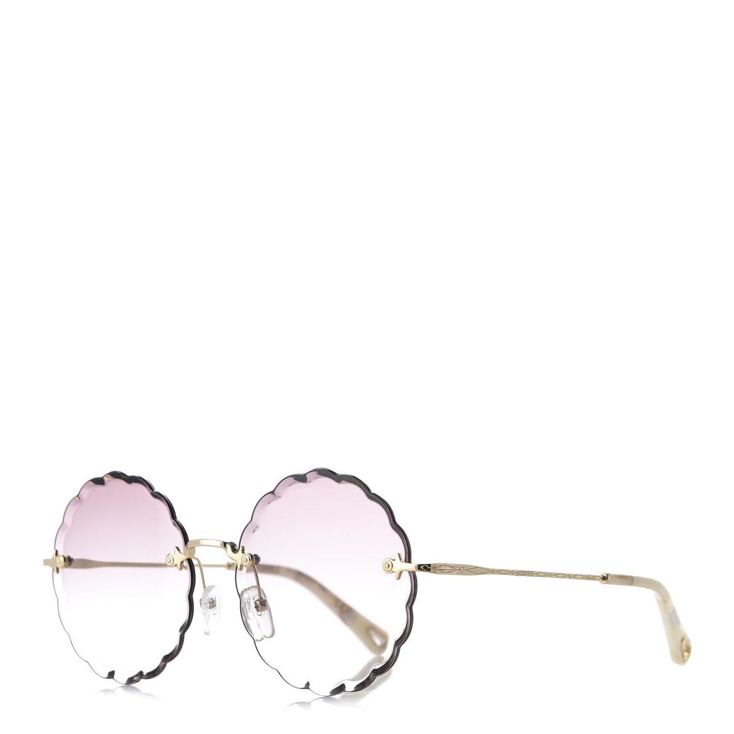 Rosie Bevelled Round Sunglasses CE142S Gold Gradient Coral