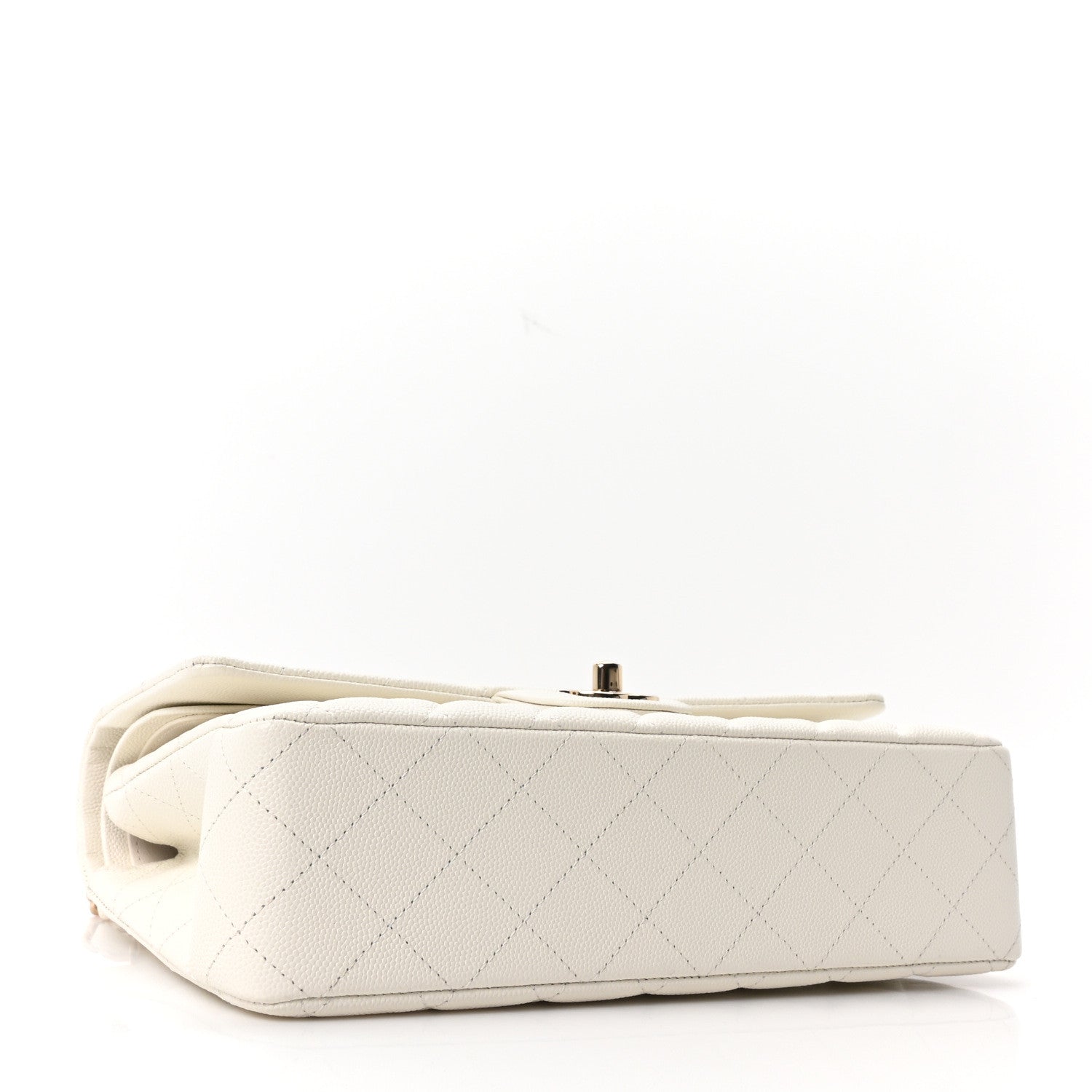 Chanel Caviar Quilted Medium Double Flap White 3 of 10