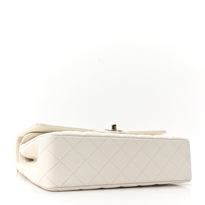 Chanel Caviar Quilted Medium Double Flap White 3 of 10