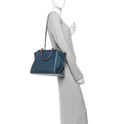 Fendi Vitello Dolce Century Petite 3Jours Tote Pavone 2 of 10