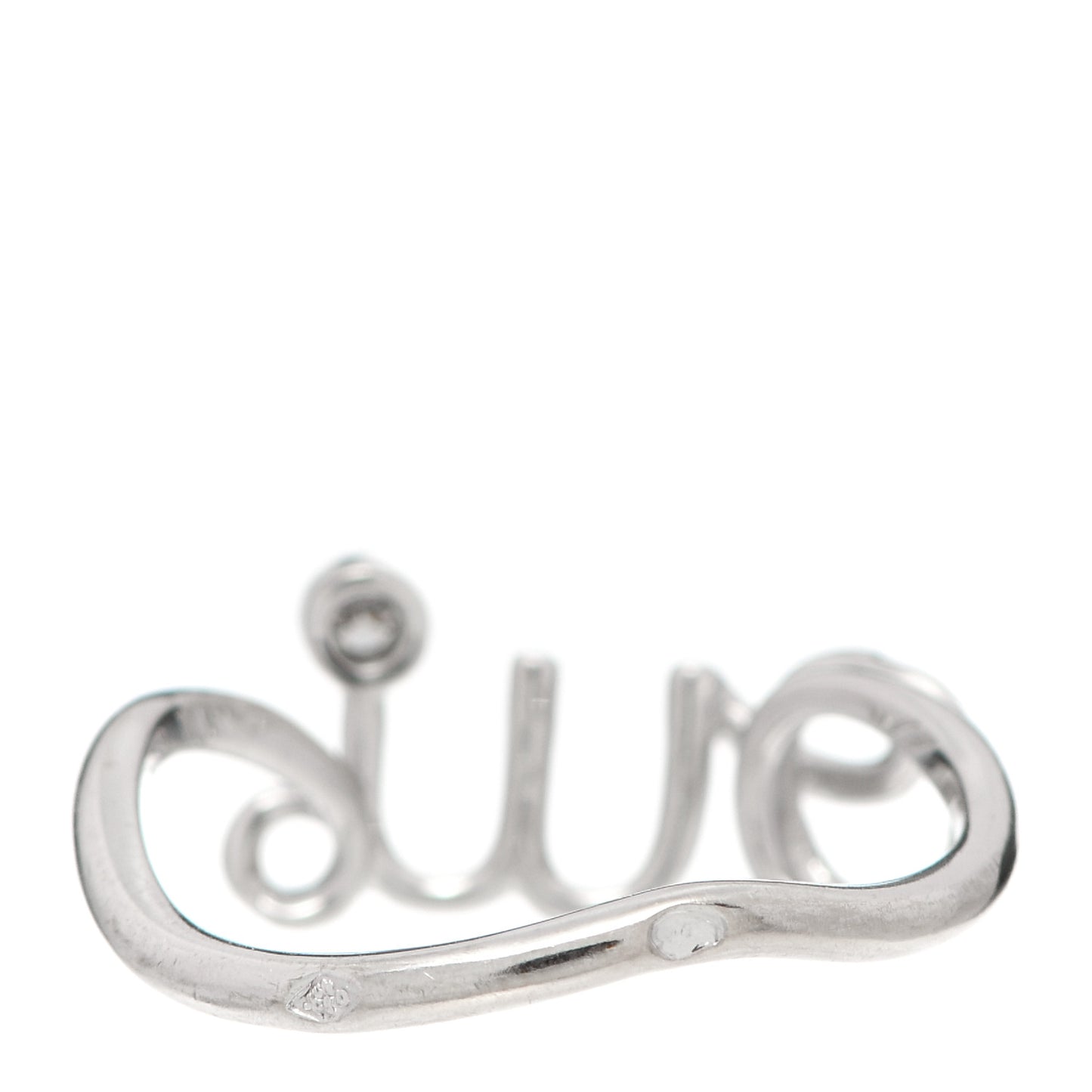18K White Gold Diamond Oui Ring 53 6.5
