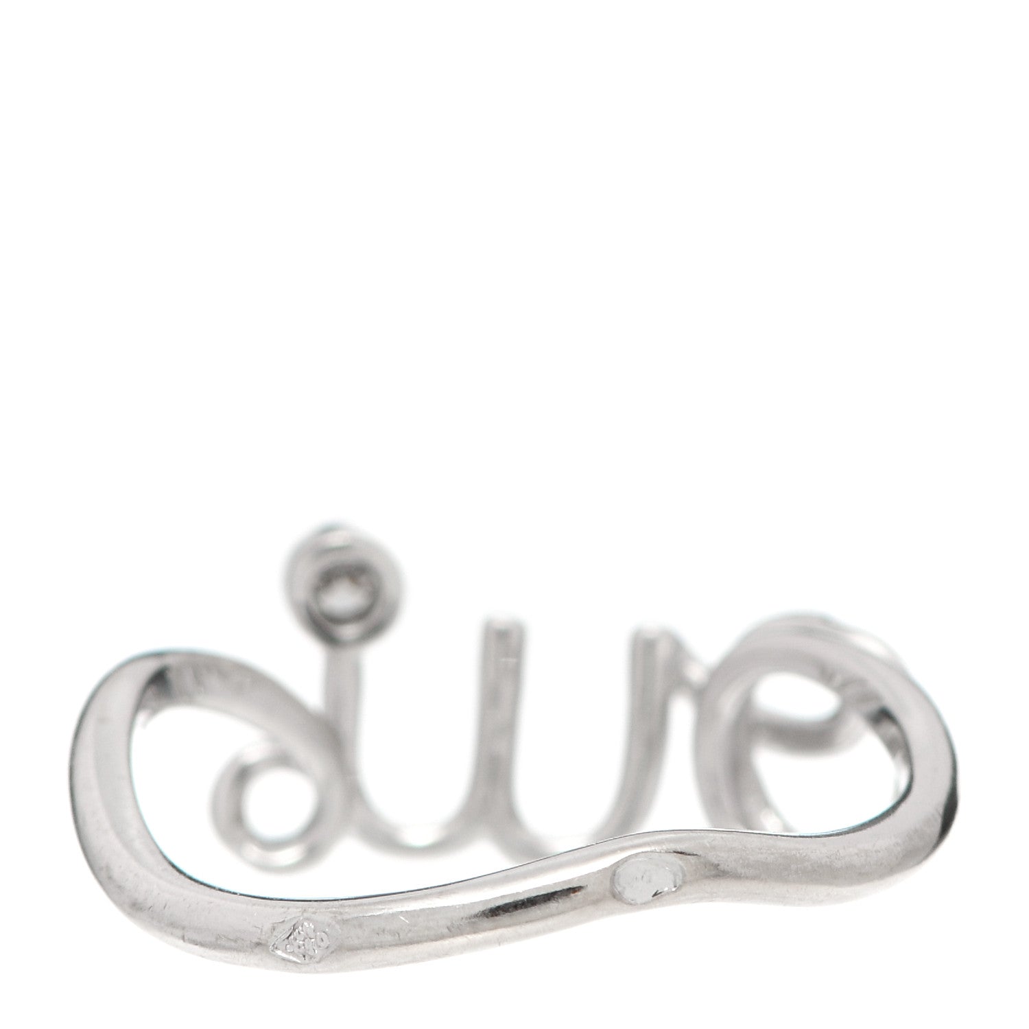 Christian Dior 18K White Gold Diamond Oui Ring 53 6.5 3 of 5