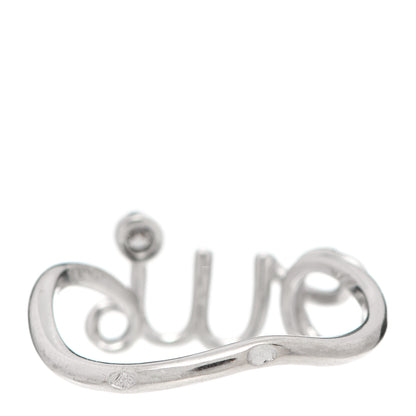 Christian Dior 18K White Gold Diamond Oui Ring 53 6.5 3 of 5