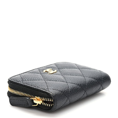 Chanel Caviar Quilted Zip Coin Purse Black 4 of 7