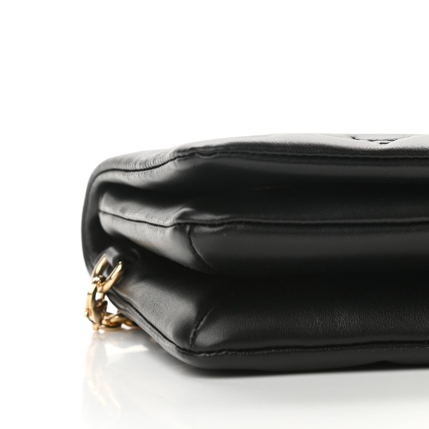 Lambskin Embossed Monogram Pochette Coussin Black