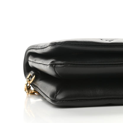 Louis Vuitton Lambskin Embossed Monogram Pochette Coussin Black 7 of 9