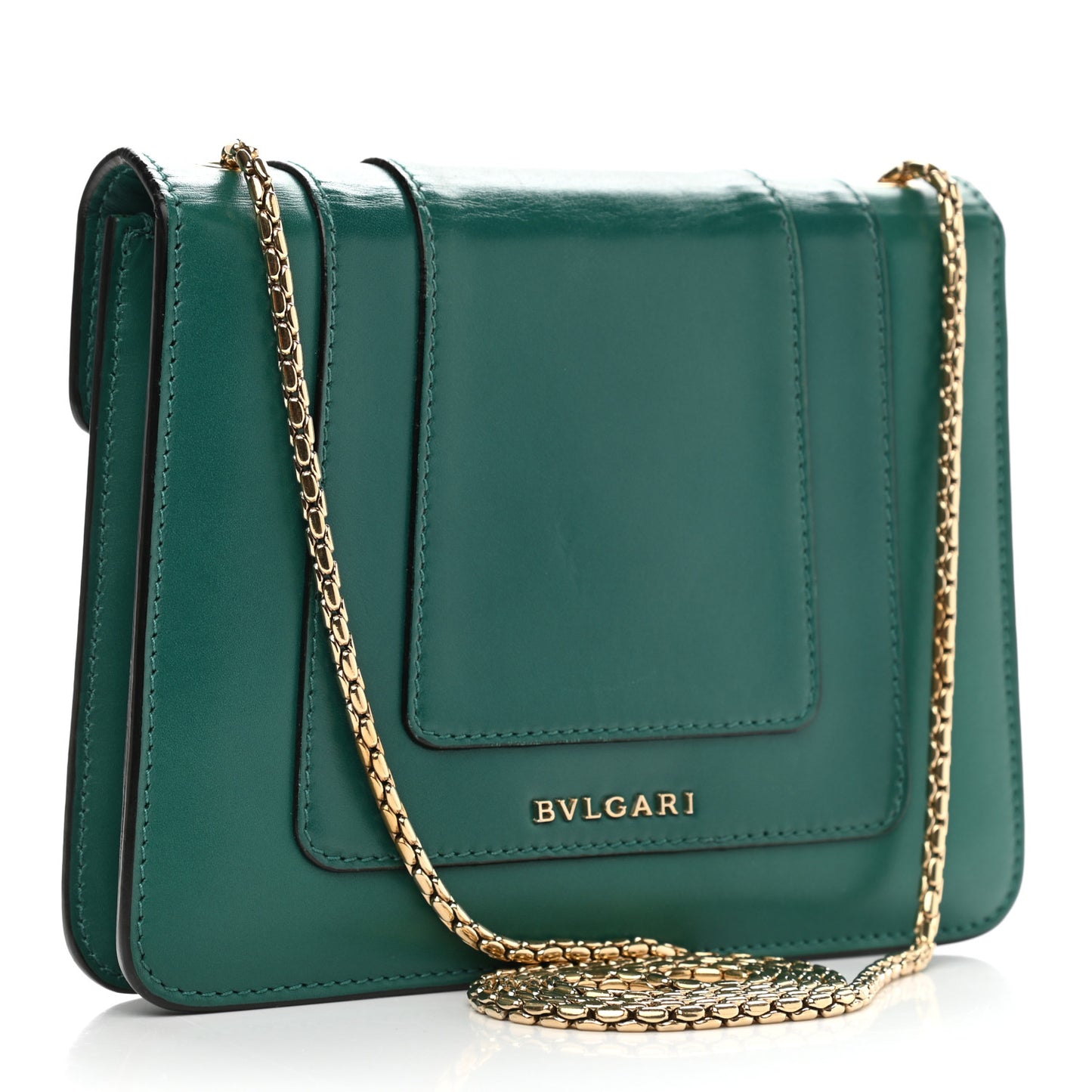 Calfskin Serpenti Forever Crossbody Bag Emerald Green