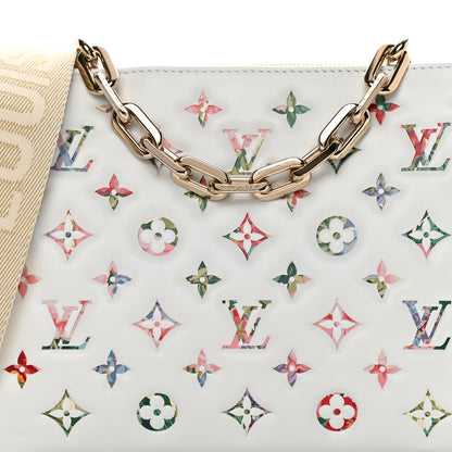 Louis Vuitton Lambskin Embossed Monogram LV Garden Coussin PM Cream 9 of 14