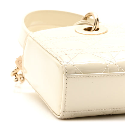 Christian Dior Patent Cannage Small Lady D-Joy White 8 of 10