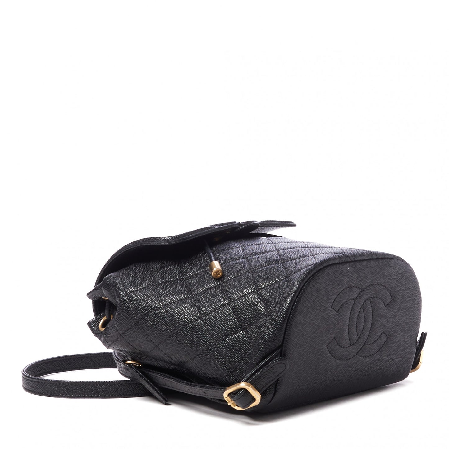 Caviar Quilted Small Filigree Backpack Black
