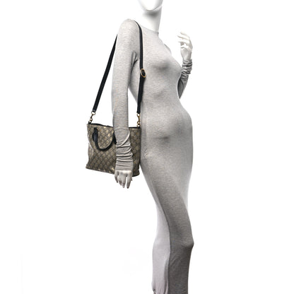 Gucci Soft GG Supreme Monogram Bees Small Crossbody Tote Beige Oro Black 2 of 10