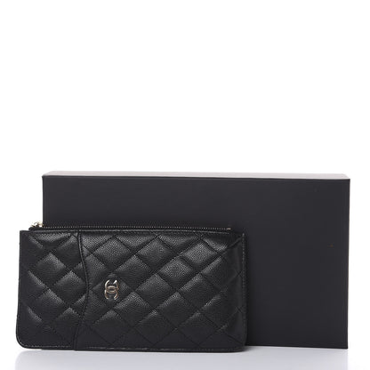 Chanel Caviar Quilted Classic Flat Wallet Pouch Black 8 of 8