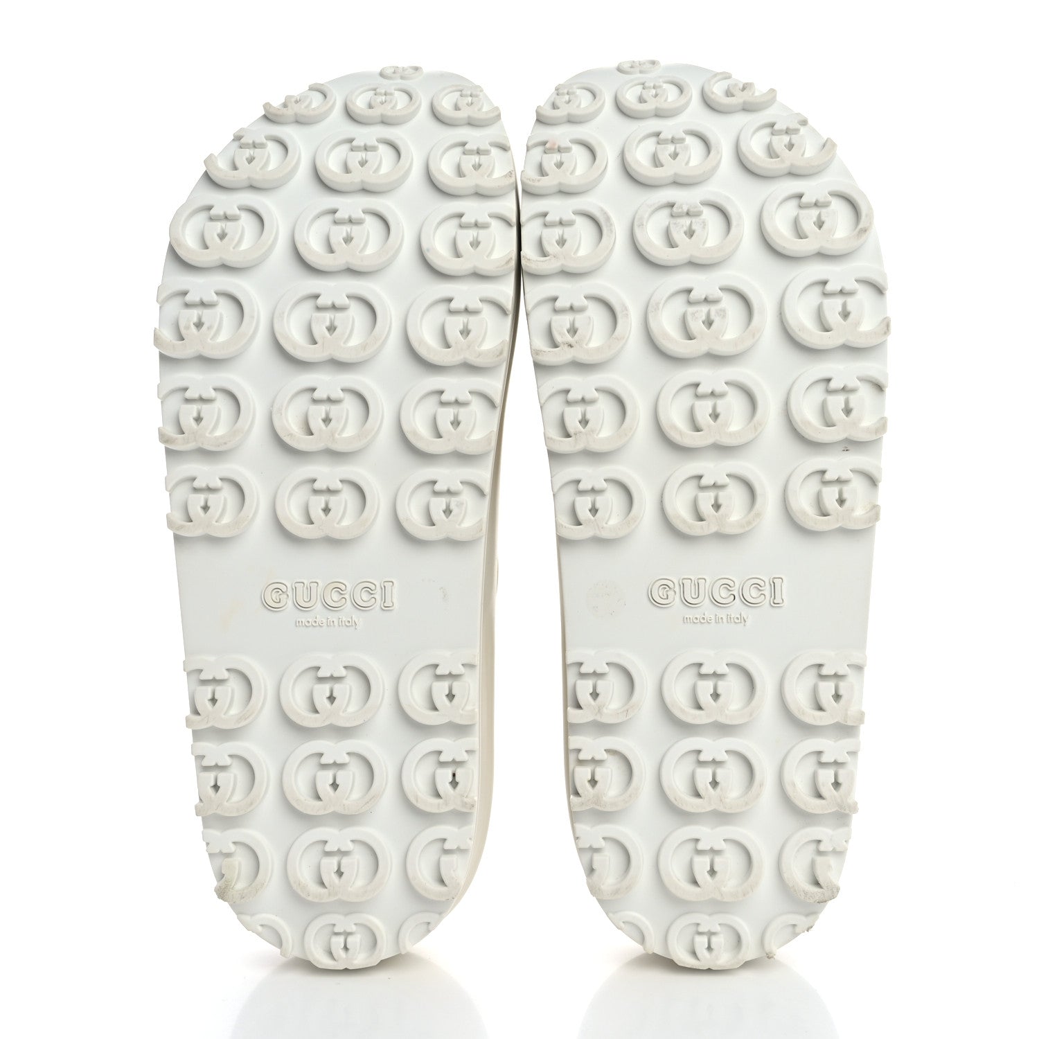 Gucci Soft Rubber Womens Interlocking G Platform 42mm Slide Sandals 39 Off White 6 of 11