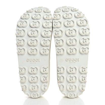 Gucci Soft Rubber Womens Interlocking G Platform 42mm Slide Sandals 39 Off White 6 of 11
