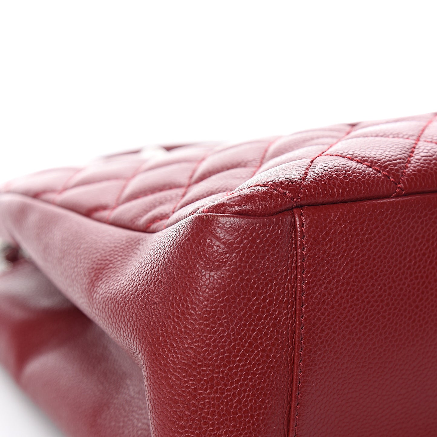 Caviar Quilted Grand Shopping Tote GST Red