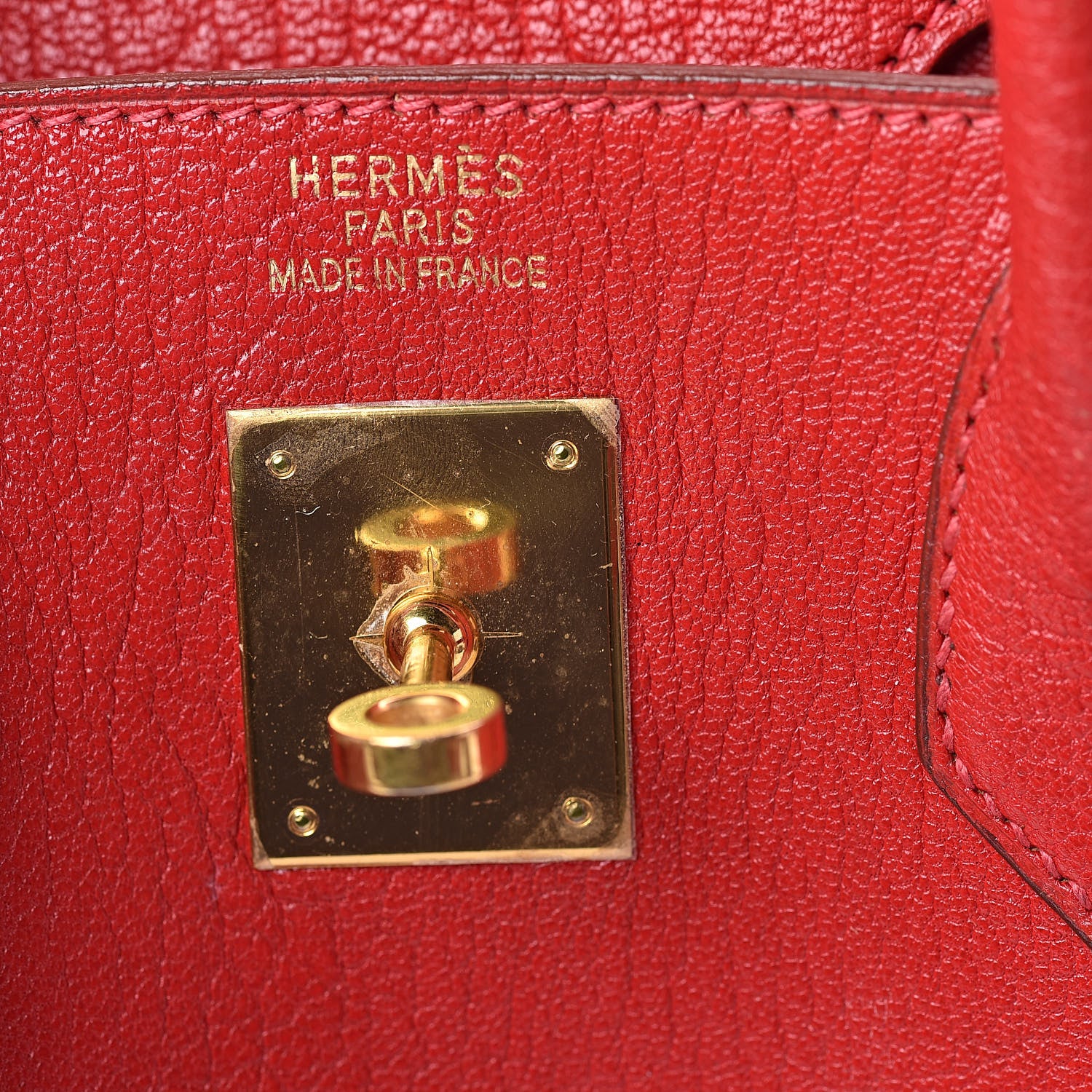 Hermes Chevre Mysore HAC Birkin 32 Rouge Vif 10 of 42