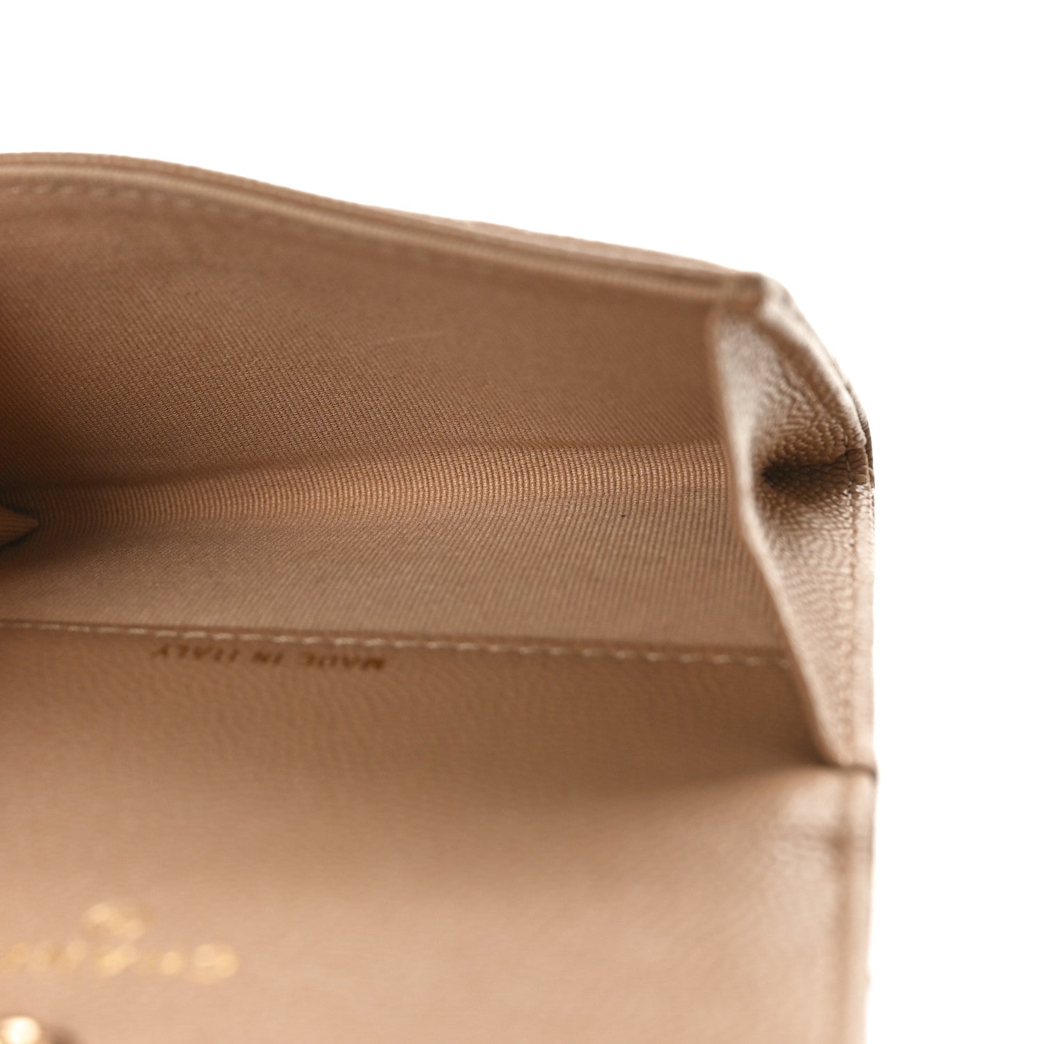 Chanel Caviar Quilted Crystal CC Flap Card Holder Beige 5 of 9