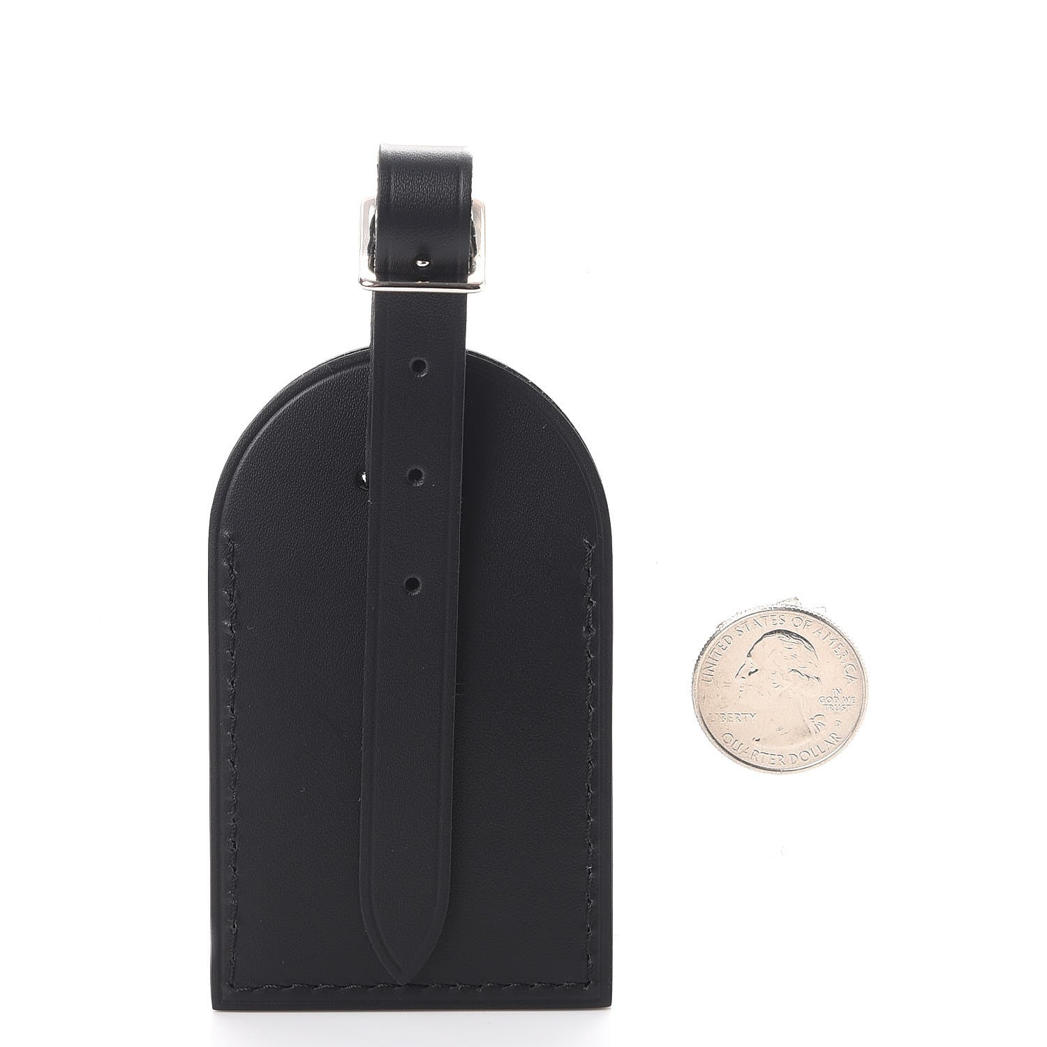 Louis Vuitton Calfskin Luggage Tag Black 2 of 6