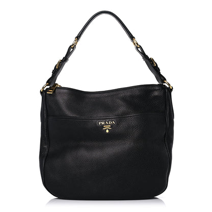 Prada Vitello Daino Sacca Hobo Black 1 of 13