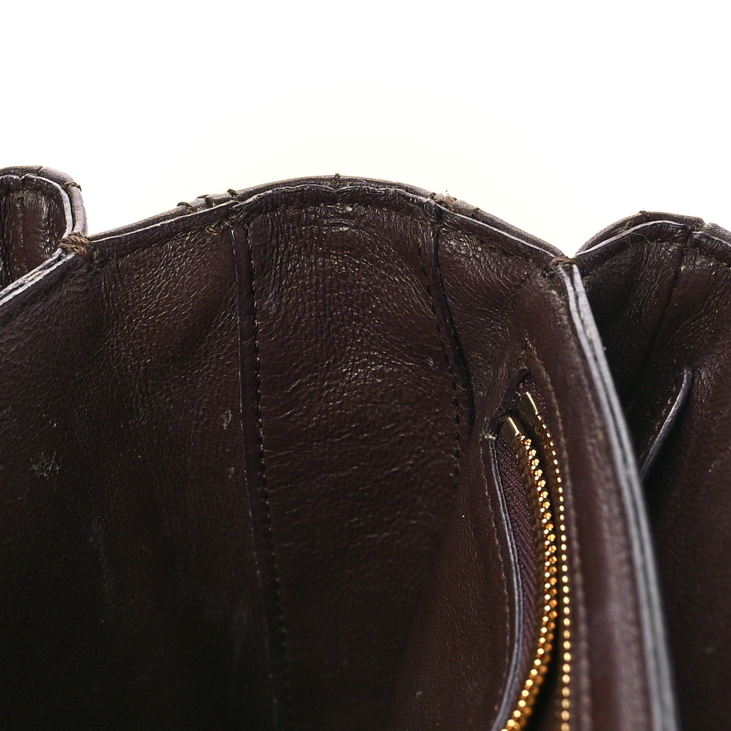 Calfskin Quilted Medium C Bag Dark Brown