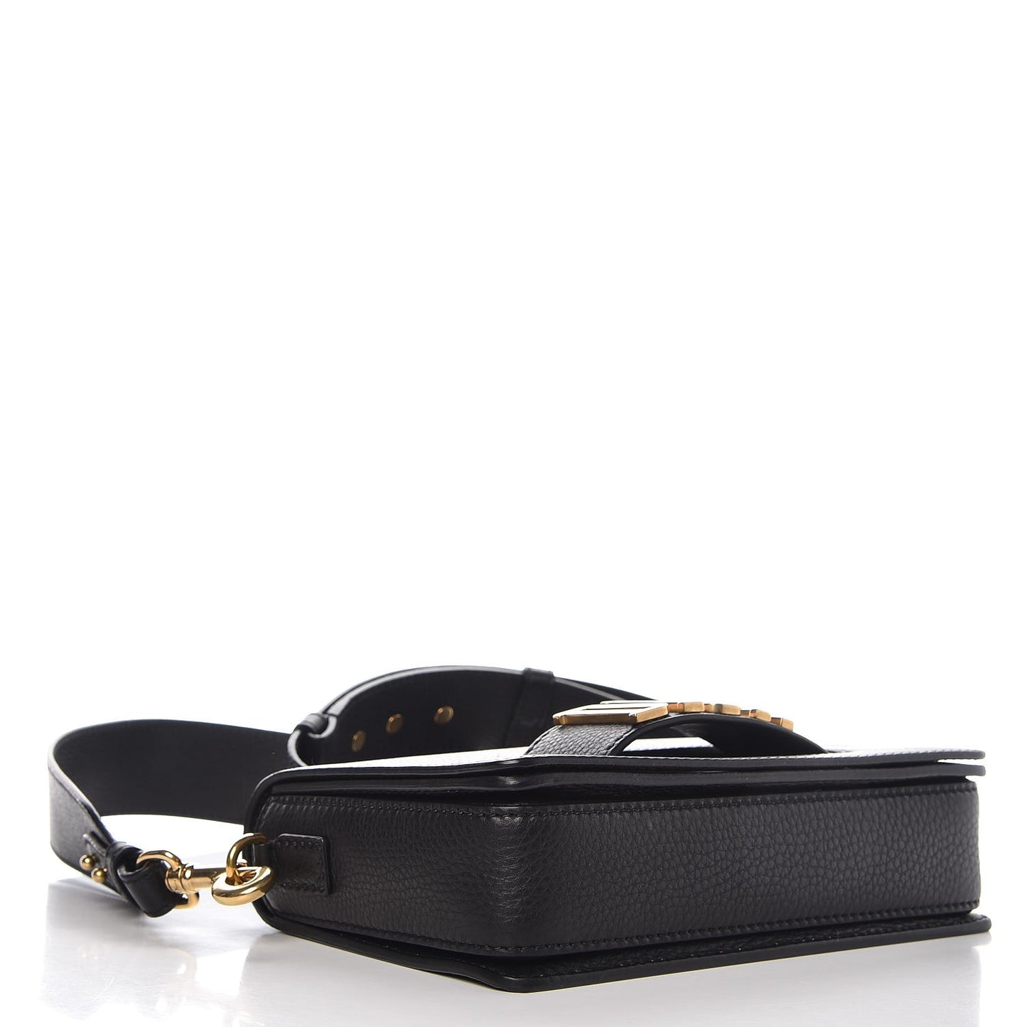 Grained Calfskin Dio(r)evolution Flap Bag Black