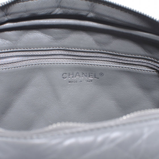 Aged Calfskin Quilted Large Reissue Camera Case Grey
