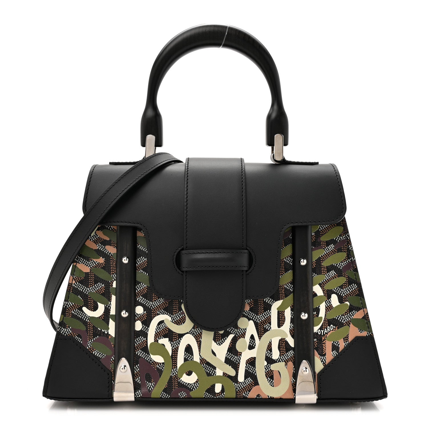 Goyard Goyardine Lettres Camouflage Saigon PM  Black Green Multicolor 1 of 12