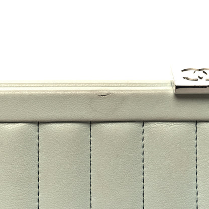 Chanel Lambskin Vertical Quilted Mademoiselle Clutch Light Green 11 of 12