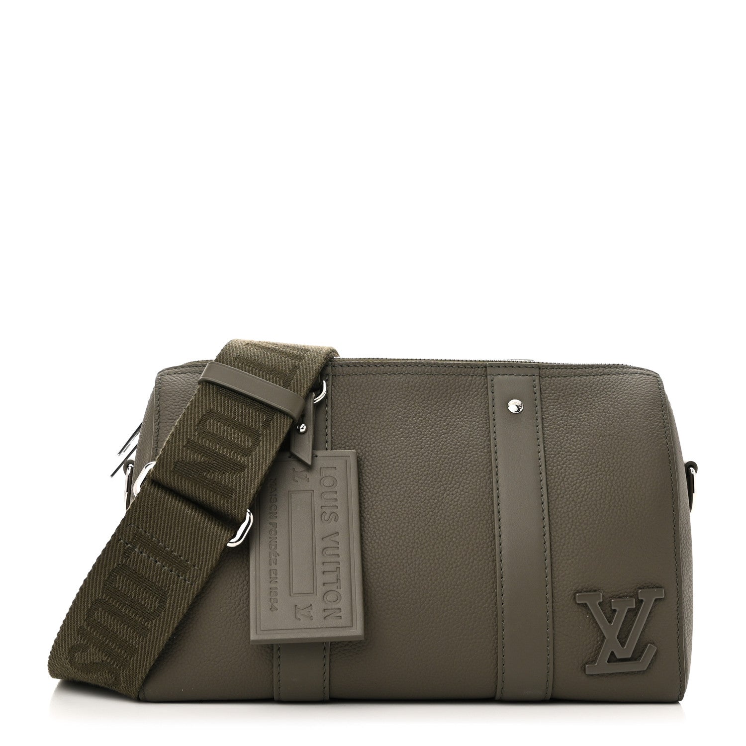 Louis Vuitton Grained Calfskin Aerogram City Keepall Khaki 1 of 9