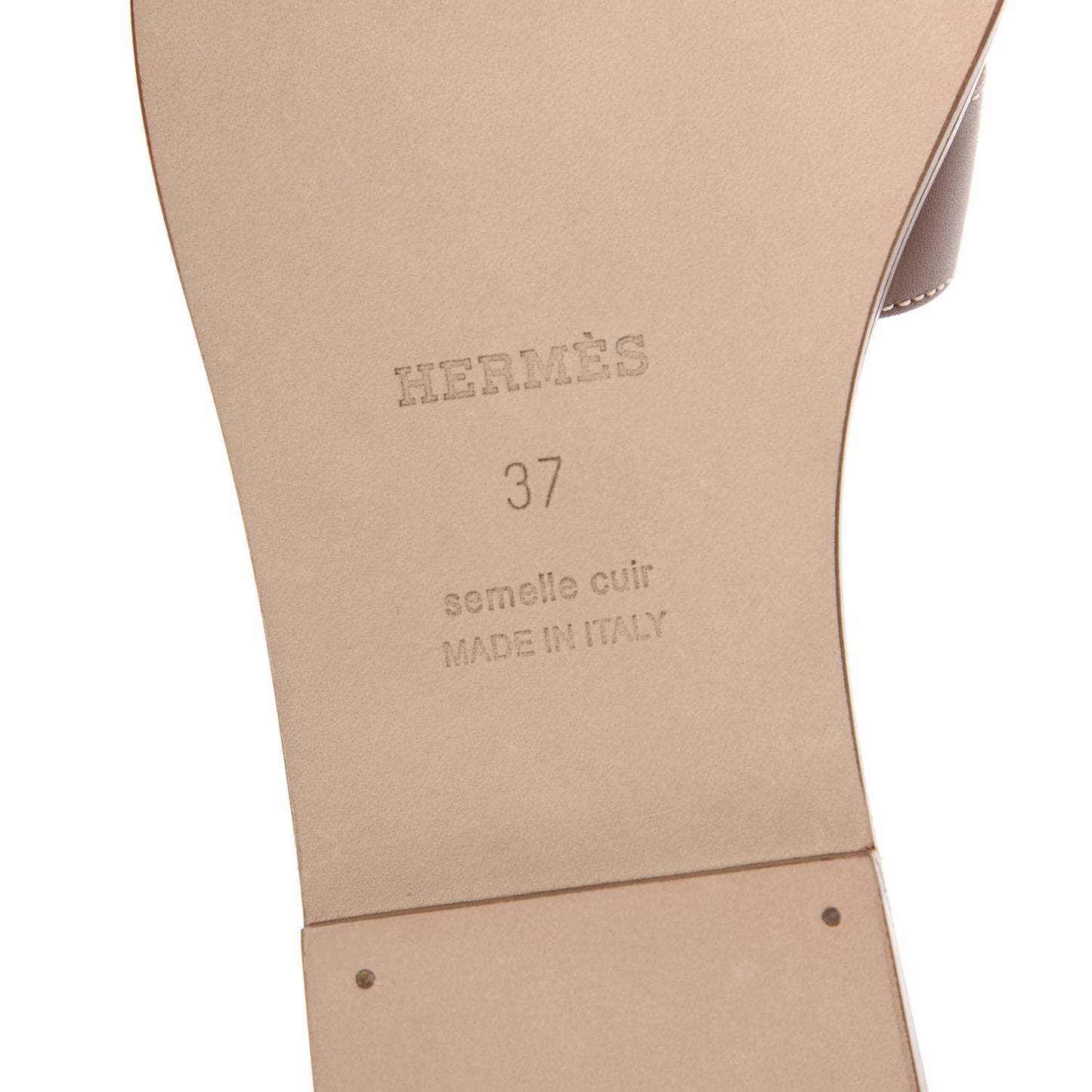 Box Calfskin Oran Sandals 37 Gold