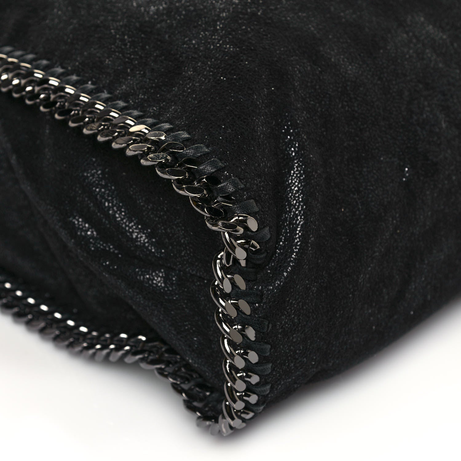 Stella McCartney Metallic Shaggy Deer Big Falabella Tote Black 4 of 11