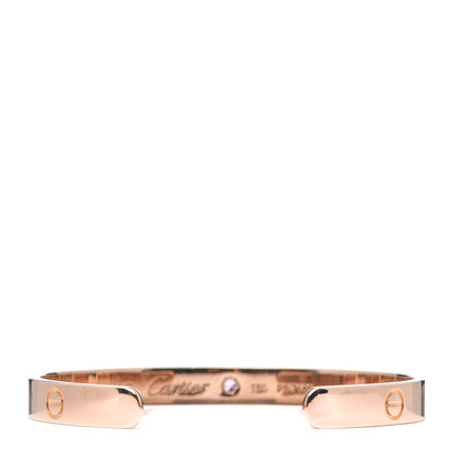 Cartier 18K Pink Gold Pink Sapphire LOVE Cuff Bracelet 17 3 of 5